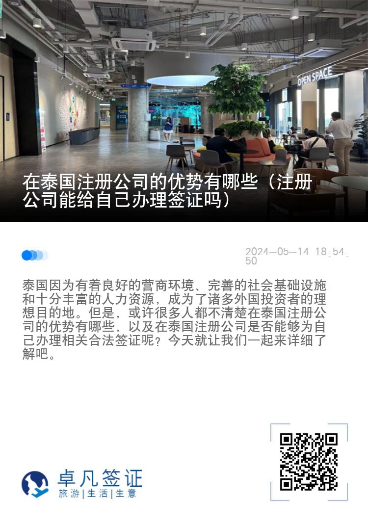 在泰国注册公司的优势有哪些（注册公司能给自己办理签证吗）